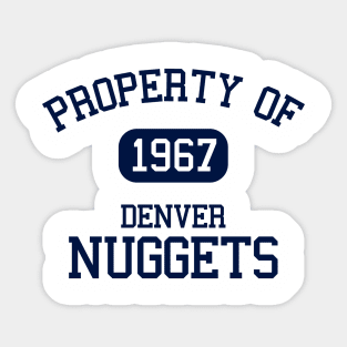 Property of Denver Nuggets Sticker